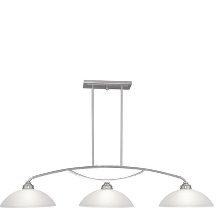 Three Light Dimmable Chandelier With Shades
