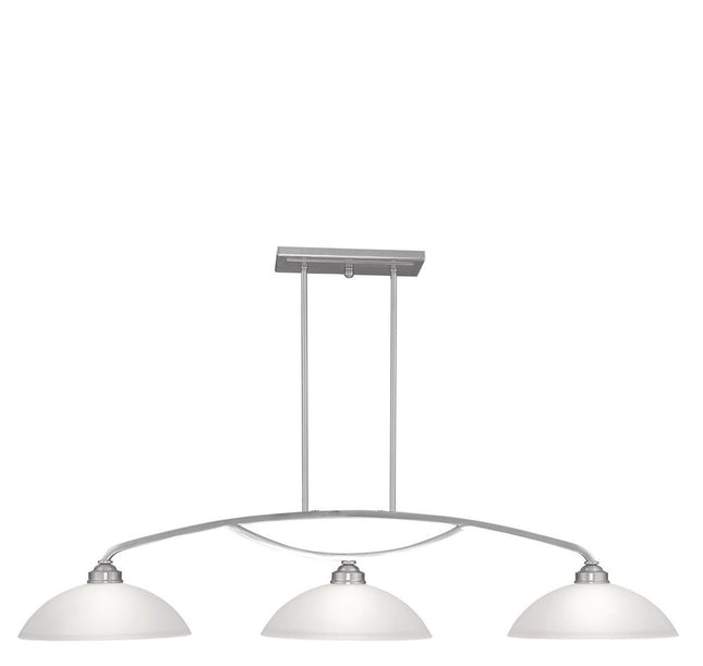 Three Light Dimmable Chandelier With Shades