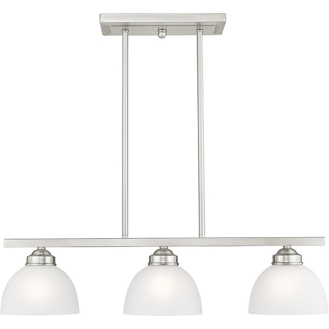 Three Light Dimmable Chandelier With Shades