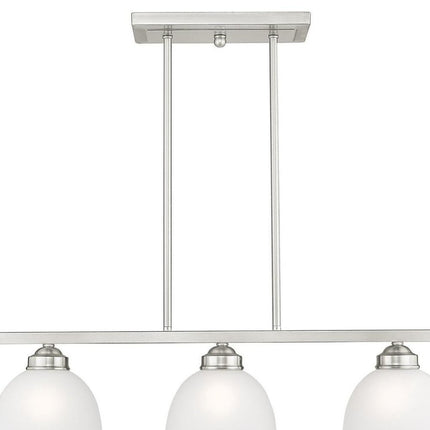 Three Light Dimmable Chandelier With Shades