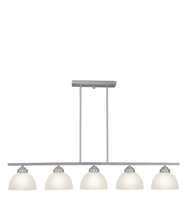 Five Light Dimmable Chandelier With Shades