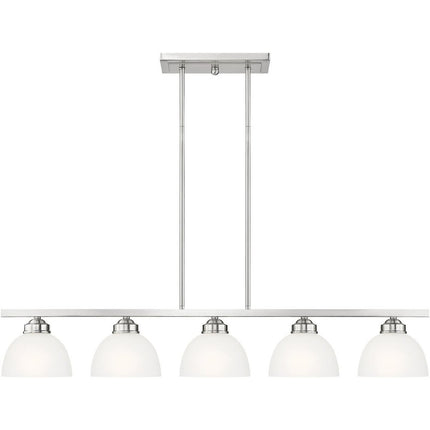 Five Light Dimmable Chandelier With Shades
