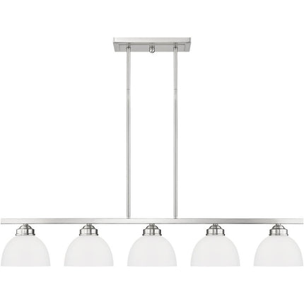 Five Light Dimmable Chandelier With Shades
