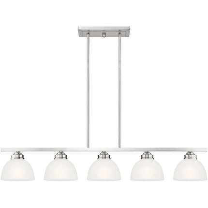 Five Light Dimmable Chandelier With Shades