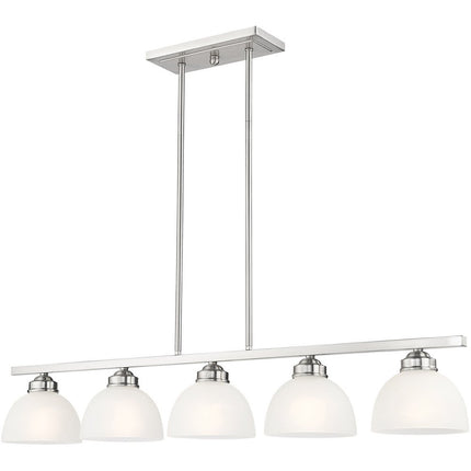 Five Light Dimmable Chandelier With Shades
