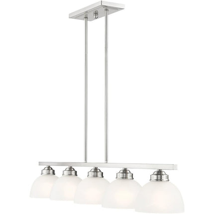 Five Light Dimmable Chandelier With Shades