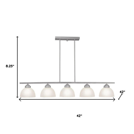 Five Light Dimmable Chandelier With Shades