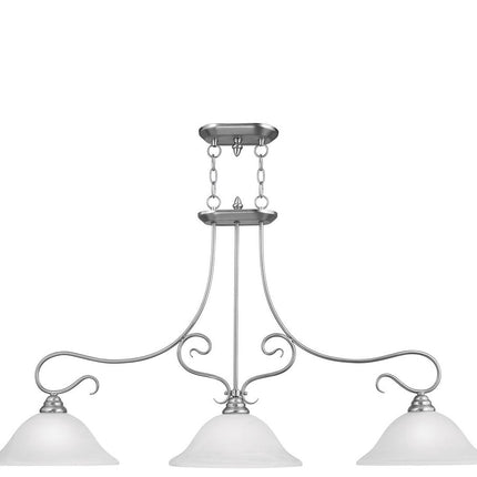 Three Light Dimmable Chandelier With Shades