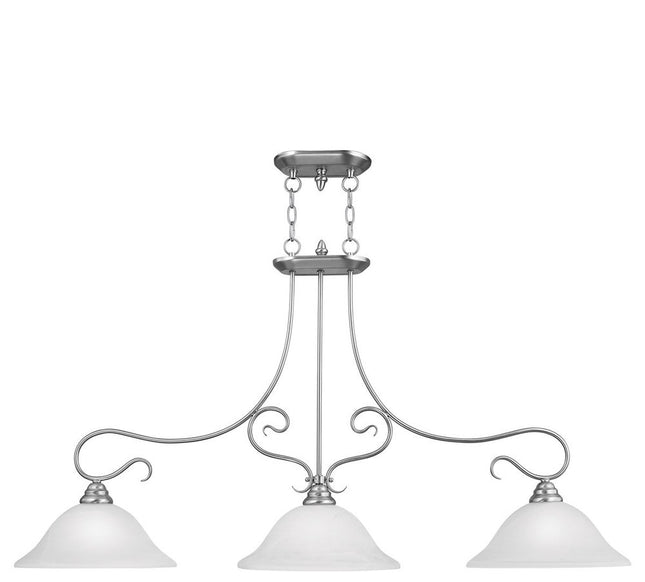 Three Light Dimmable Chandelier With Shades