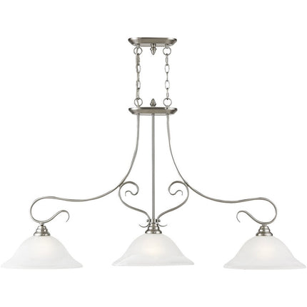 Three Light Dimmable Chandelier With Shades