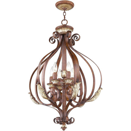Six Light Dimmable Chandelier With Shades