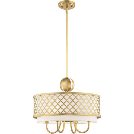 Five Light Dimmable Chandelier With Shades