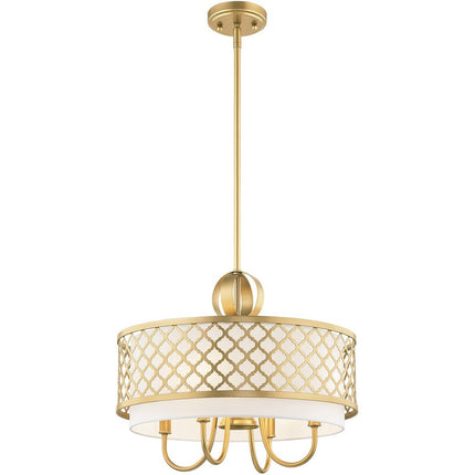 Five Light Dimmable Chandelier With Shades
