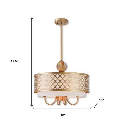 Five Light Dimmable Chandelier With Shades
