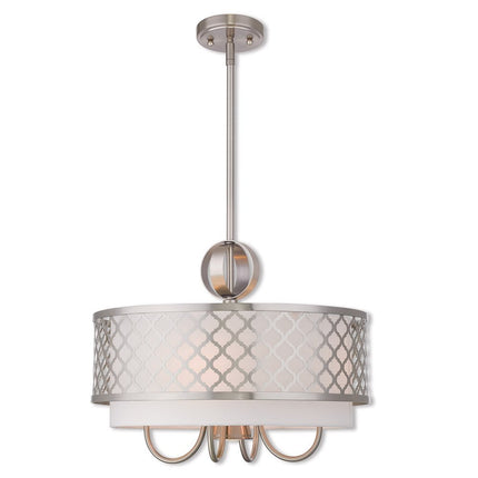 Five Light Dimmable Chandelier With Shades
