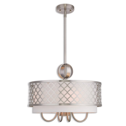 Five Light Dimmable Chandelier With Shades