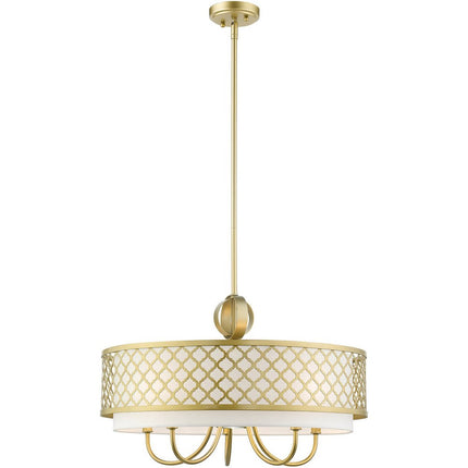 Six Light Dimmable Chandelier With Shades