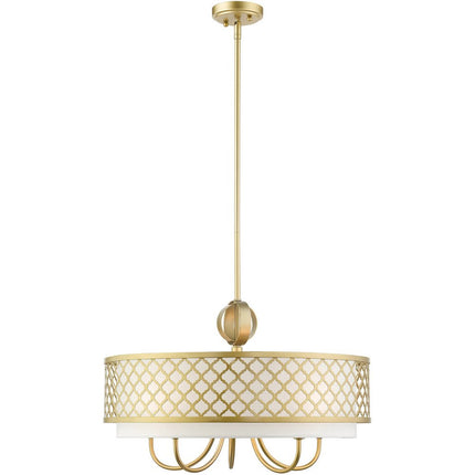 Six Light Dimmable Chandelier With Shades