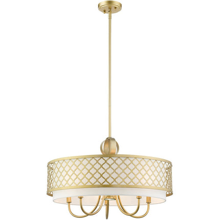 Six Light Dimmable Chandelier With Shades