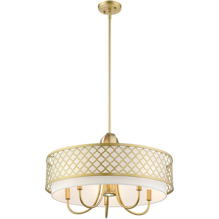 Six Light Dimmable Chandelier With Shades