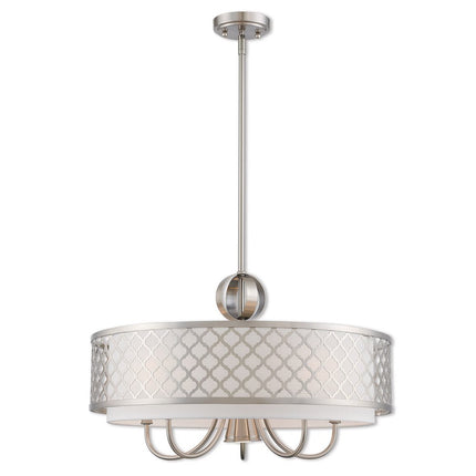 Six Light Dimmable Chandelier With Shades