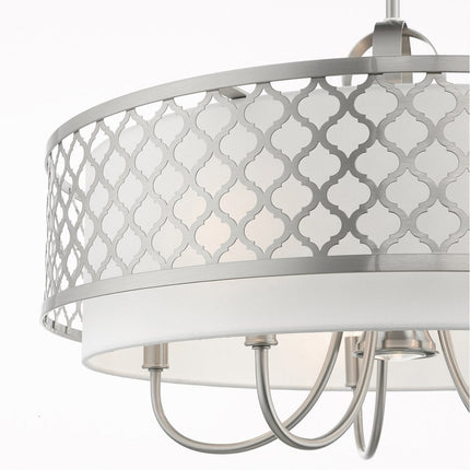Six Light Dimmable Chandelier With Shades