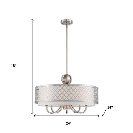 Six Light Dimmable Chandelier With Shades