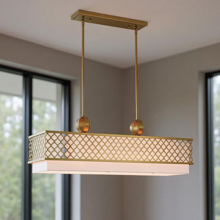 Nine Light Dimmable Chandelier With Shades