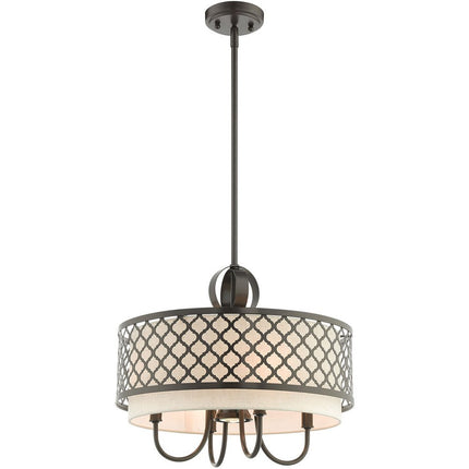 Five Light Dimmable Chandelier With Shades