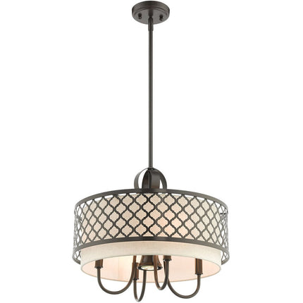 Five Light Dimmable Chandelier With Shades