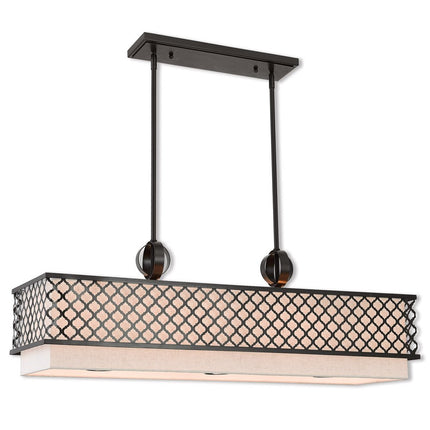 Nine Light Dimmable Chandelier With Shades