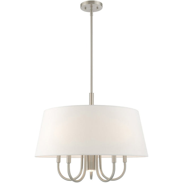 Six Light Dimmable Chandelier With Shades