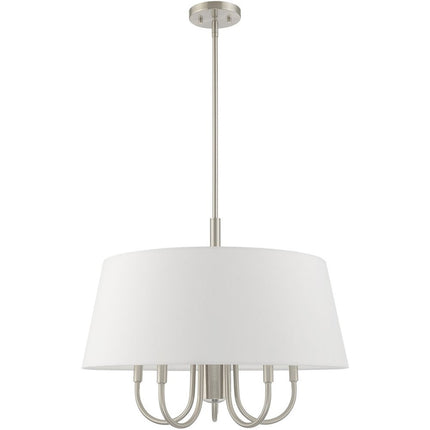 Six Light Dimmable Chandelier With Shades