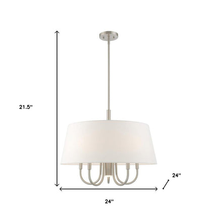 Six Light Dimmable Chandelier With Shades