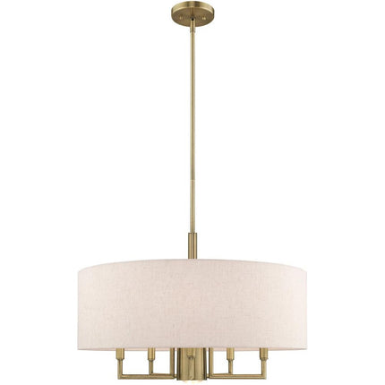 Six Light Dimmable Chandelier With Shades