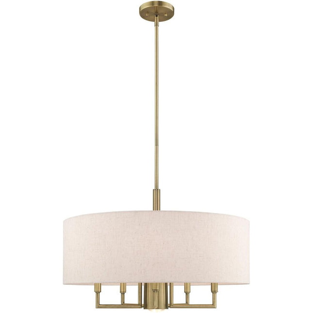 Six Light Dimmable Chandelier With Shades