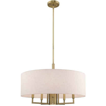 Six Light Dimmable Chandelier With Shades