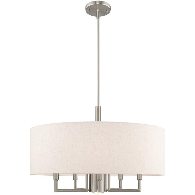 Six Light Dimmable Chandelier With Shades
