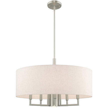 Six Light Dimmable Chandelier With Shades