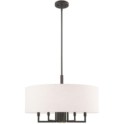 Six Light Dimmable Chandelier With Shades