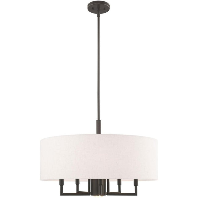 Six Light Dimmable Chandelier With Shades