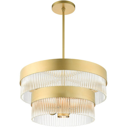 Seven Light Dimmable Chandelier With Shades