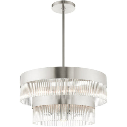 Seven Light Dimmable Chandelier With Shades