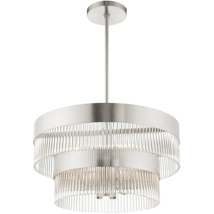 Seven Light Dimmable Chandelier With Shades