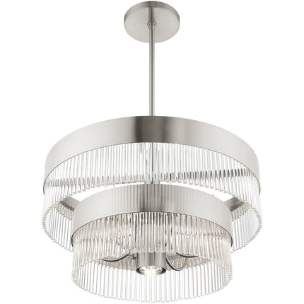 Seven Light Dimmable Chandelier With Shades