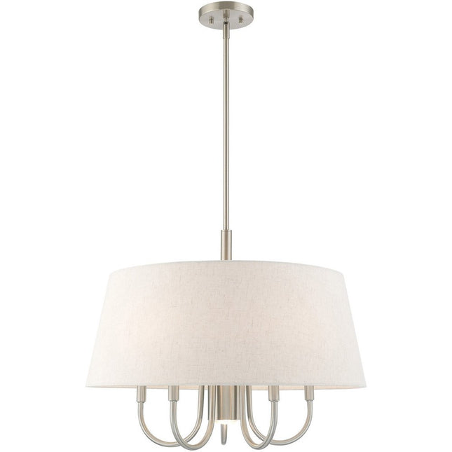 Six Light Dimmable Chandelier With Shades