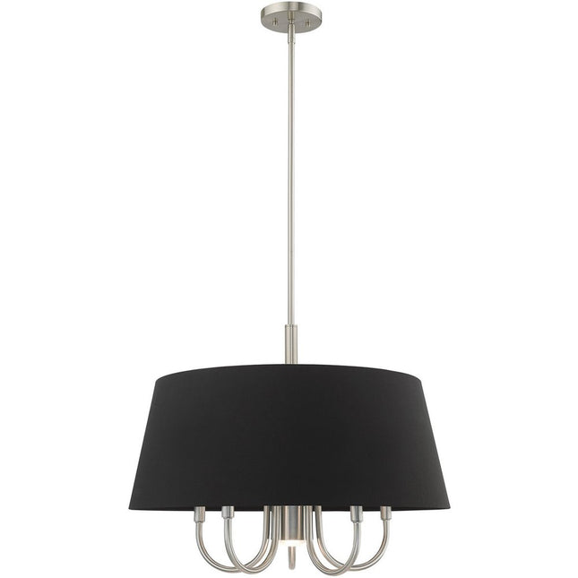 Six Light Dimmable Chandelier With Shades