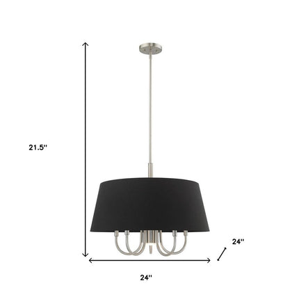 Six Light Dimmable Chandelier With Shades