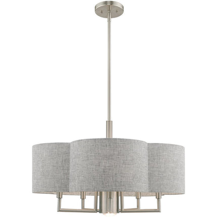 Six Light Dimmable Chandelier With Shades