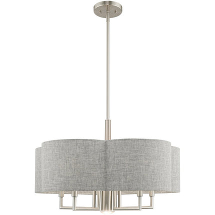 Six Light Dimmable Chandelier With Shades